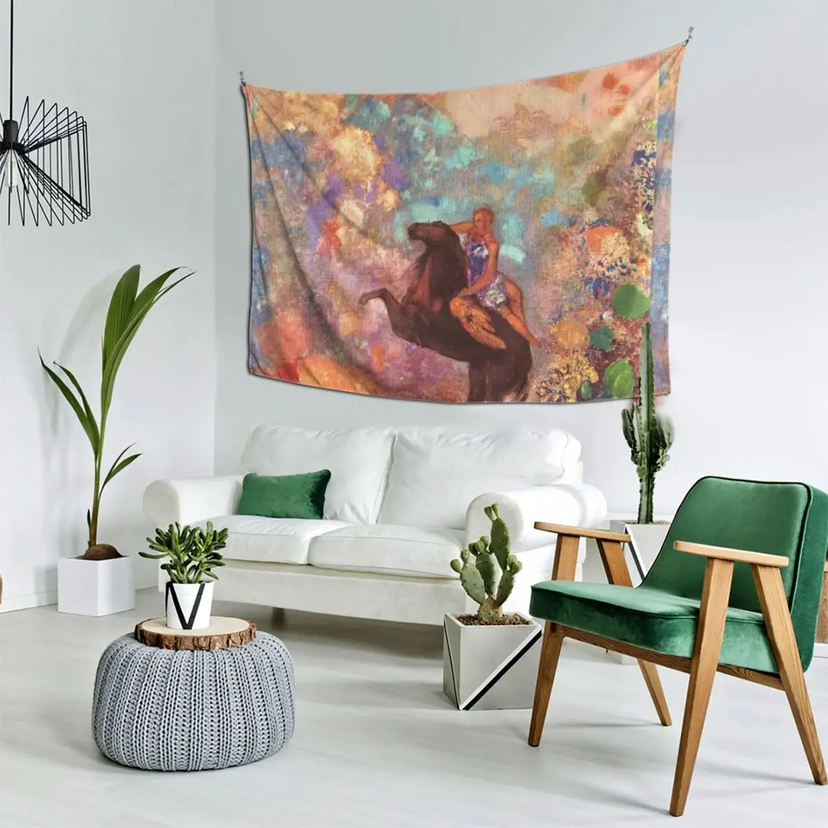 

HD The Muse on Pegasus, by Odilon RedonThe Muse on Pegasus (1900) High Definition Tapestry Aesthetic Room Decor Tapestry