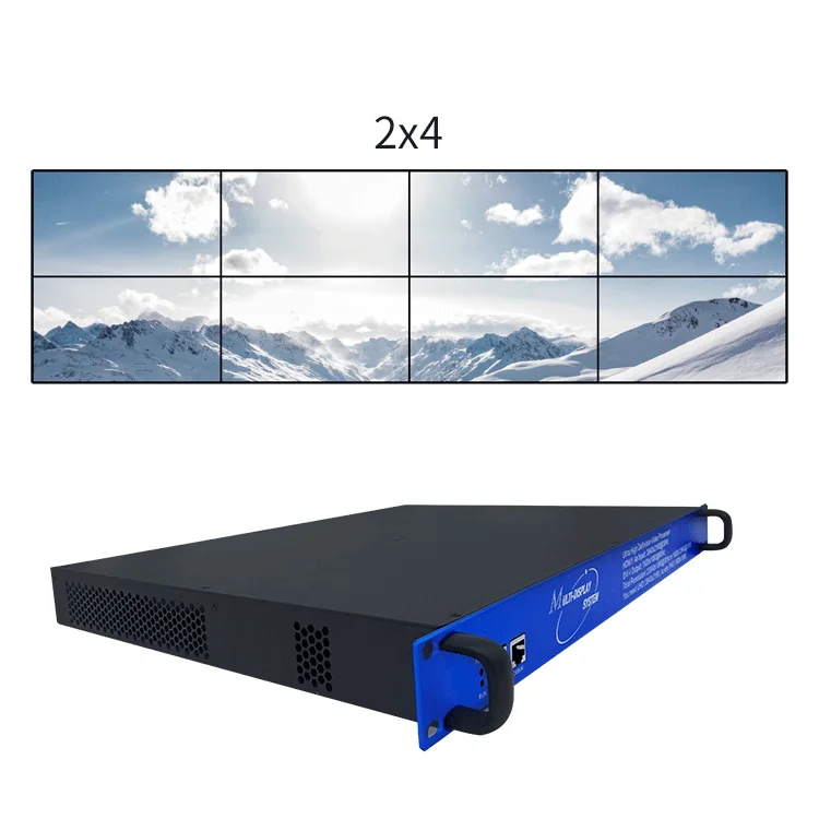 4K60 HDMI Video Wall Controller 1 Input 8 Output DP HDMI Custom Resolution 600MHz for Multi-Screen Display