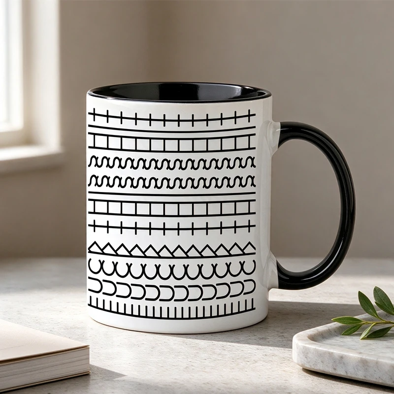 Hidden Message Pattern Mug, Sarcastic Coffee Cup, Adult Humor Drinkware
