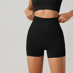 New Fitness Shorts Female Tight Cycling Yoga Breathable Sports Pants High Waist No Awkward Lines