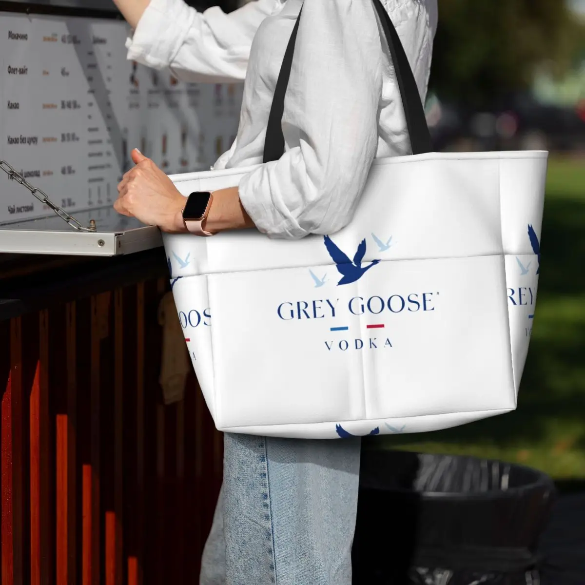 Grey Goose Vodka Beach Tote Bag Sport Gym Yoga Duffle Large Tote Bag Women Travel Bag Fitness bag