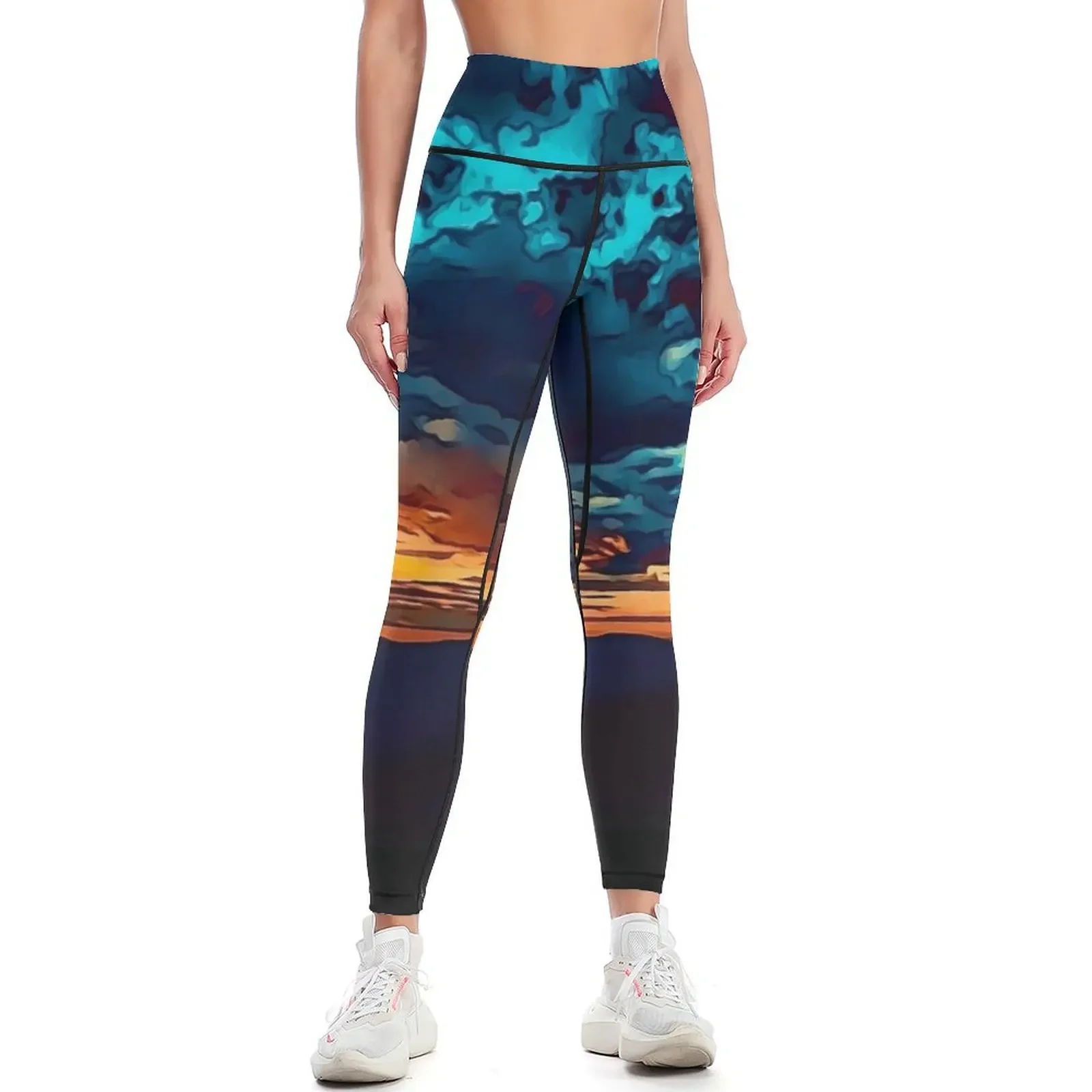 

Tye dye sky Leggings sport legging gym sportswear woman Women's tights Fitness woman Womens Leggings