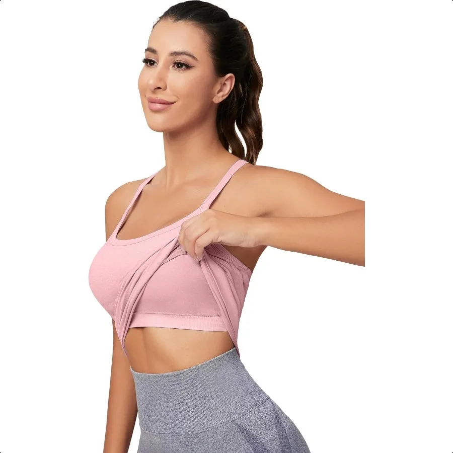 MathCat ワークアウト タンクトップ 女性用 内蔵ブラ スリーブ ジム トップス シームル レーサーバック アスレチック ヨガ シャツ