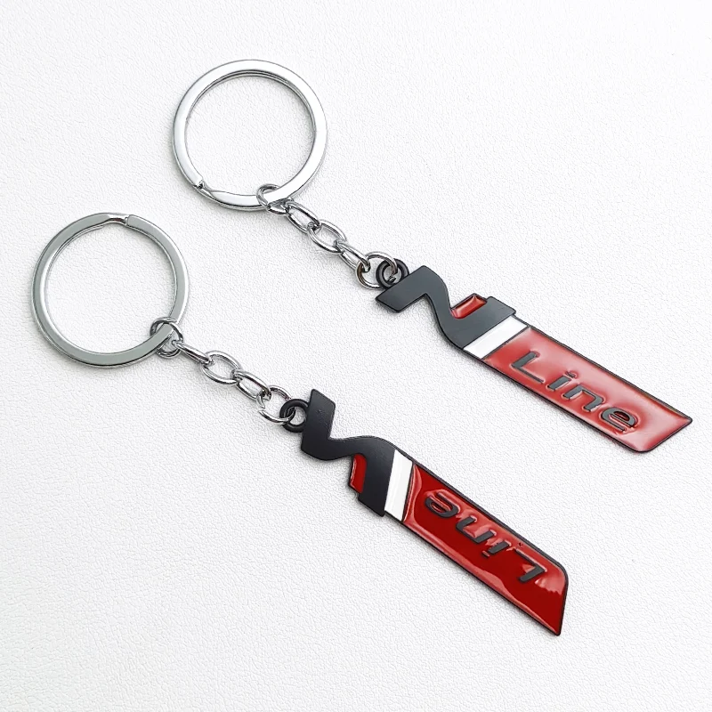 المعادن Nline N خط كيرينغ الفاخرة شعار سيارة المفاتيح لشركة هيونداي i30 i40 i20 ix35 كوبيه توكسون سوناتا إلنترا كونا اكسسوارات #6