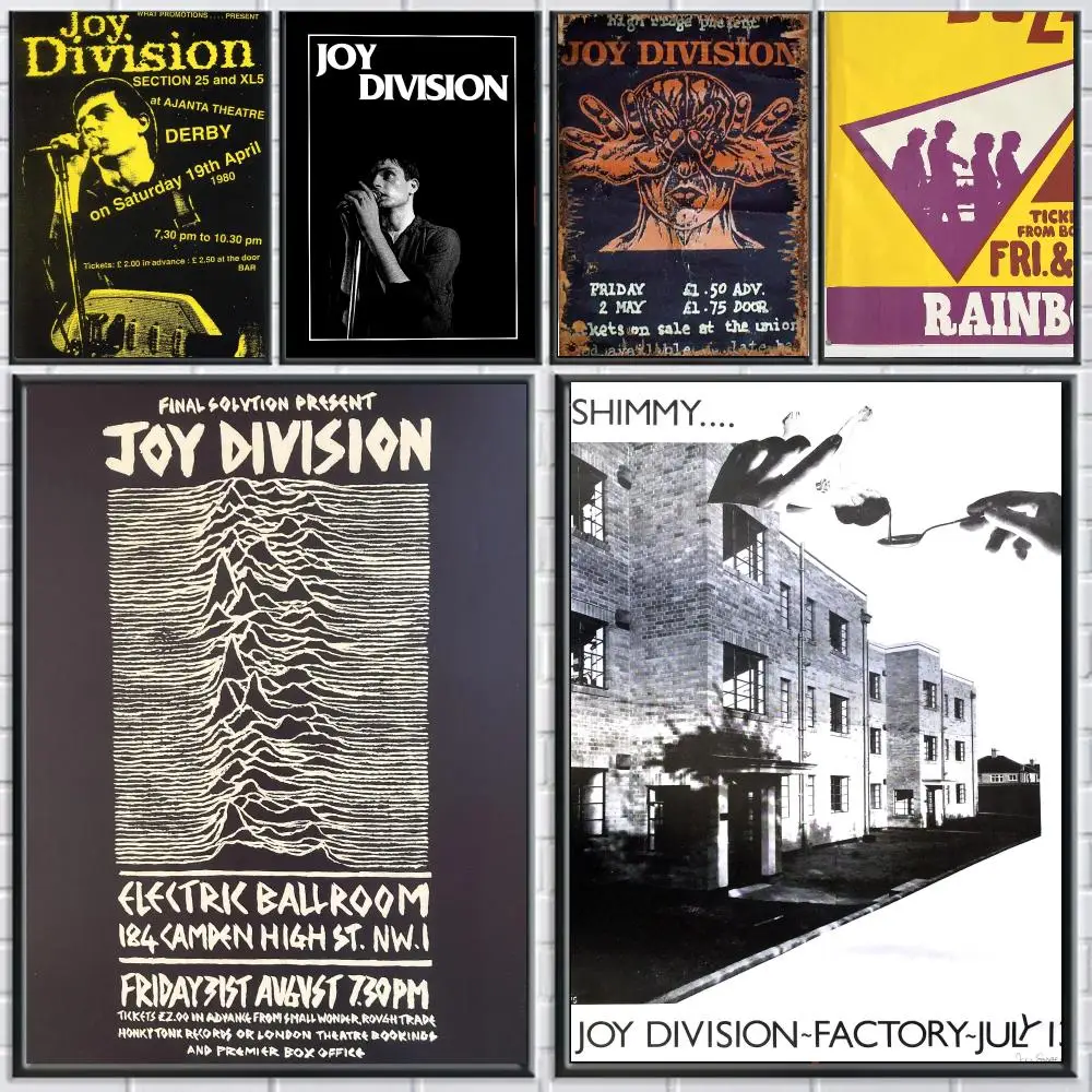 band J-Joy Division-N Poster Peel and Stick Wall Art for Cafe Office Bar and Home Decoration