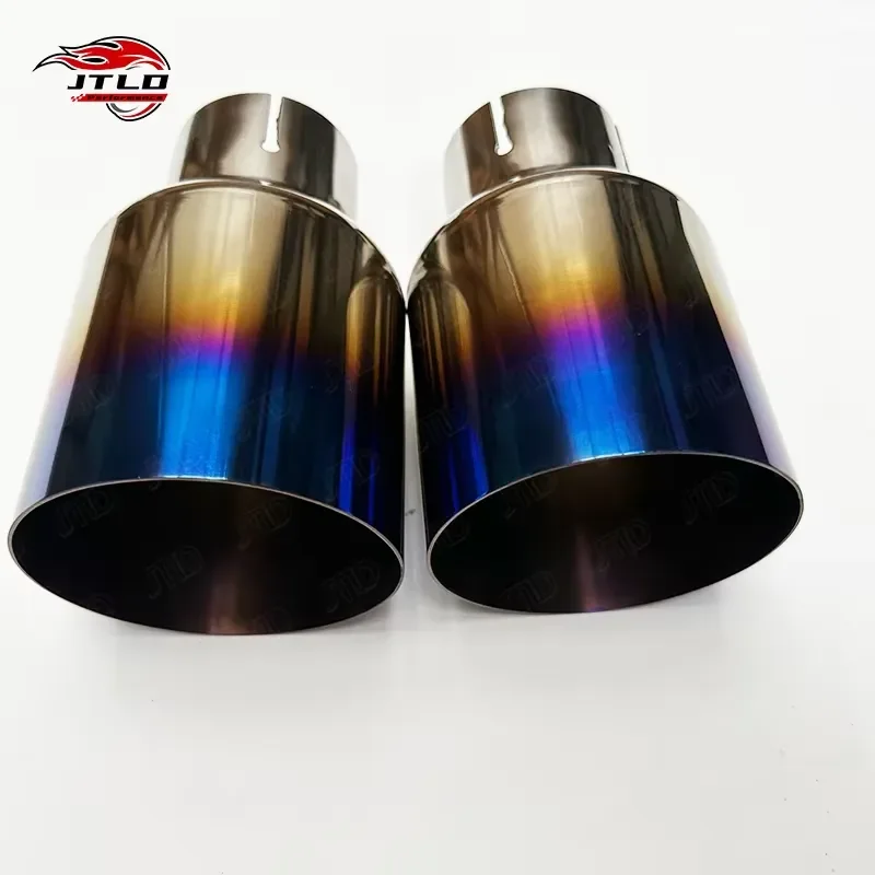 JTLD Fast Shipment High Quality Titanium Alloy Single-wall Exhaust Tip Inlet 2.5'' Outlet 4'' With Ready Stock