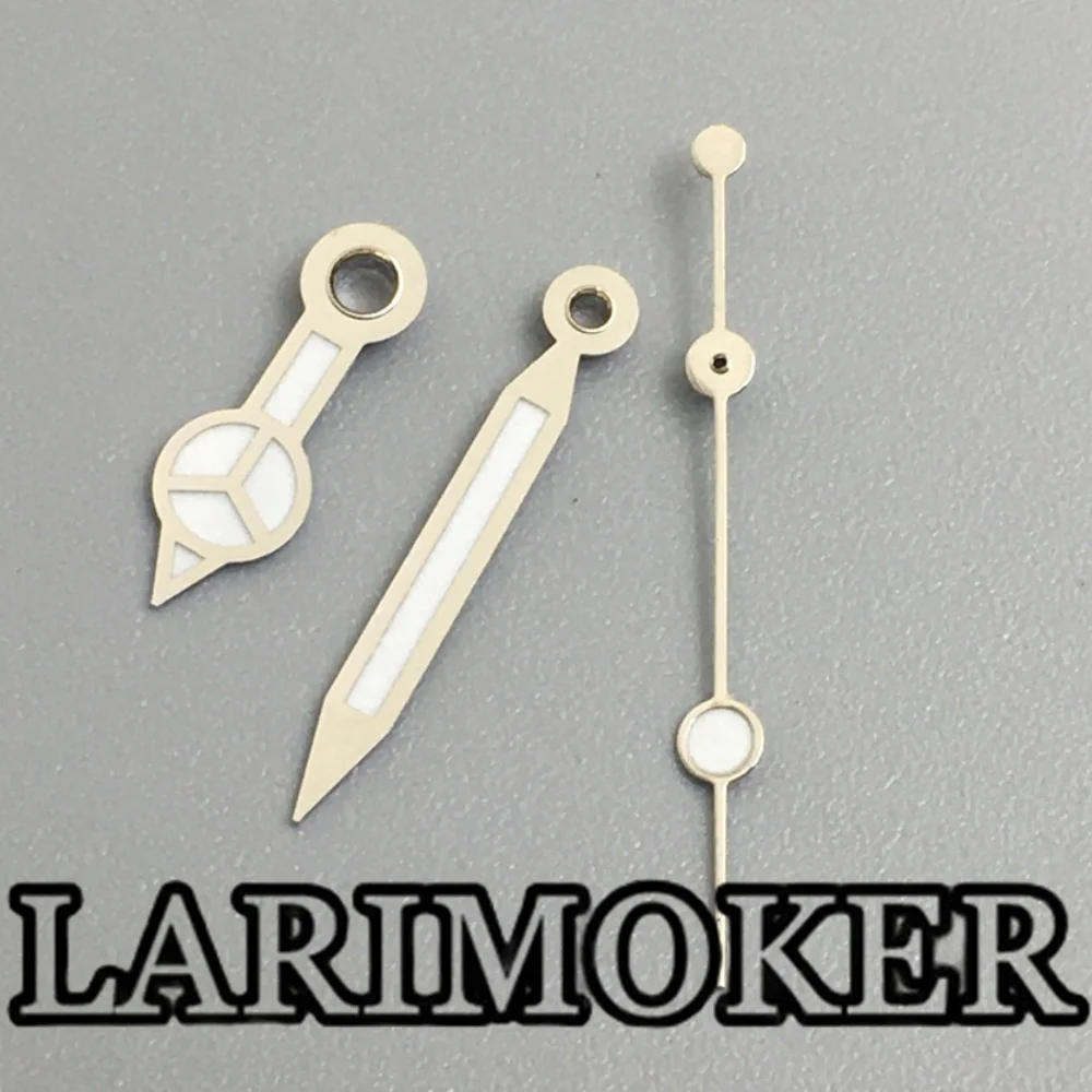 LARIMOKER GMT ساعة الأيدي الأسود الفضة الذهب ارتفع الذهب GMT اليد مجموعة مع C3 الأخضر مضيئة صالح روندا 515 ساعة يد تعمل بالحركة جزء