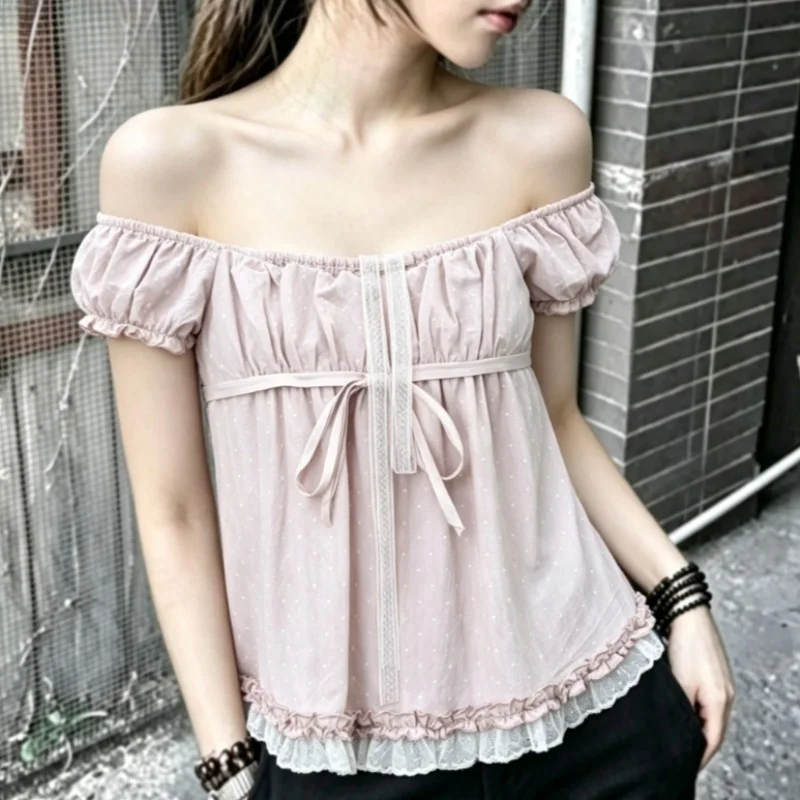 Retro Polka Dot Kurzarm-Hemd für Damen im koreanischen Stil, elegantes, schmal geschnittenes, modisches, lässiges Frühjahrstop, trendige Mode 2026, neu