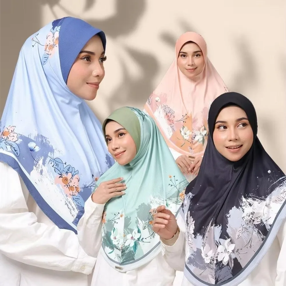 turbante-floral-longo-para-o-eid-al-fitr-ajustavel-em-chiffon-estampado-lenco-de-cabeca-para-mulheres-Arabes-varias-cores-versatil-para-uso-diario