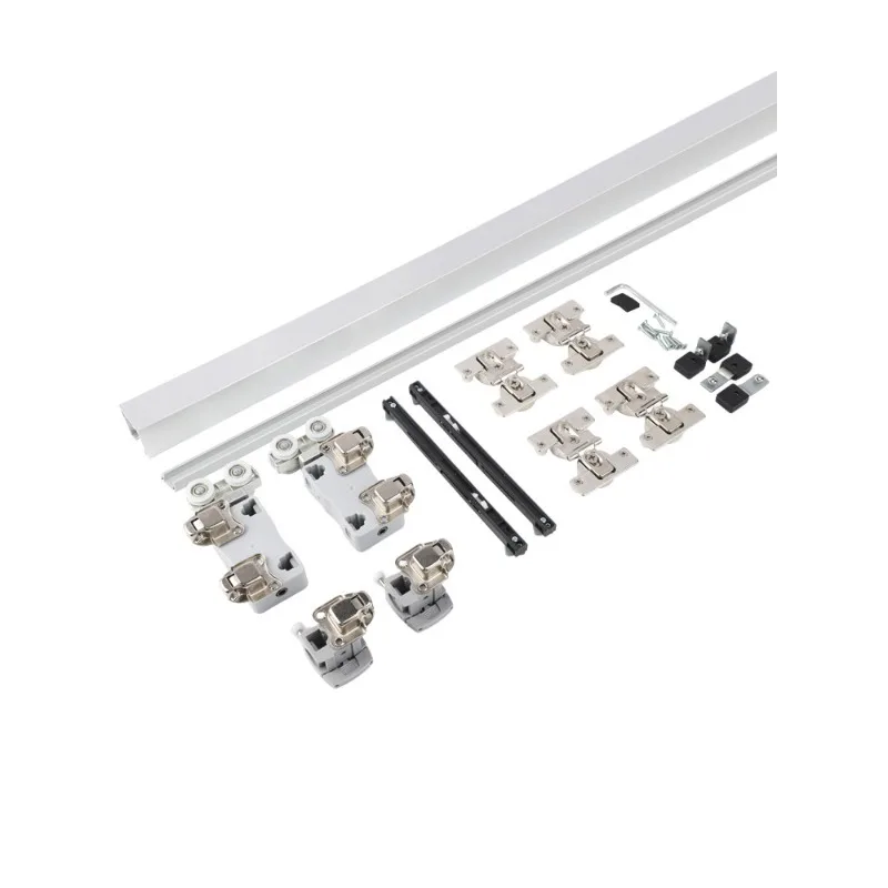 Japanese-style cloakroom folding sliding door hardware, wardrobe wooden door folding left and right sliding door crane pulley