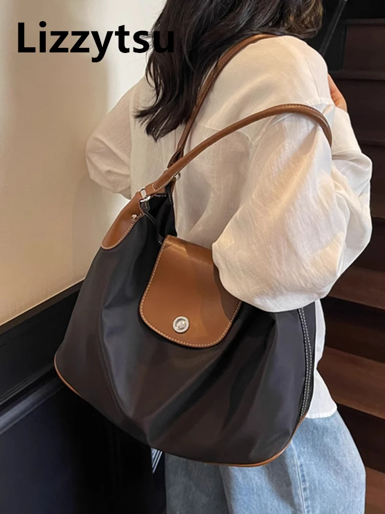 

Lizzytsu элегантные роскошные сумки на плечо, винтажная корейская квадратная сумка, женская уличная сумка Easymatch, большая вместительная сумка