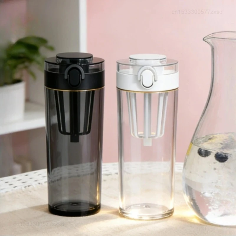 MIJIA Water Cup Outdoors Sports 600mL High-capacity Sealed Leak-Proof Tea Filter Button Cap Leak-Proof Drinking Bottle