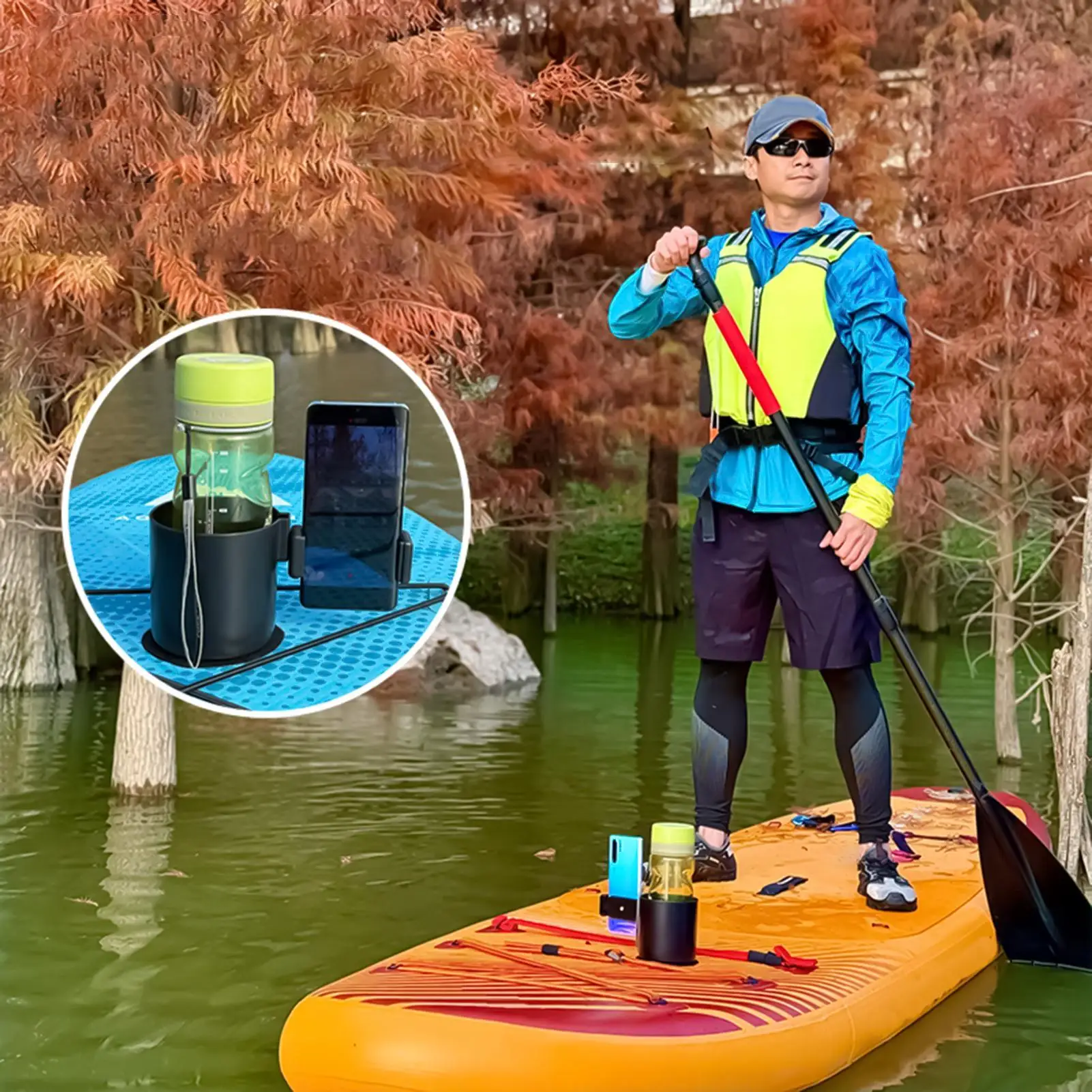 Cup Holder For Kayak Adhesive Insert Phone Mount Boat Cup Holder For Adults Women Bottle Canoe Marine Water Sports