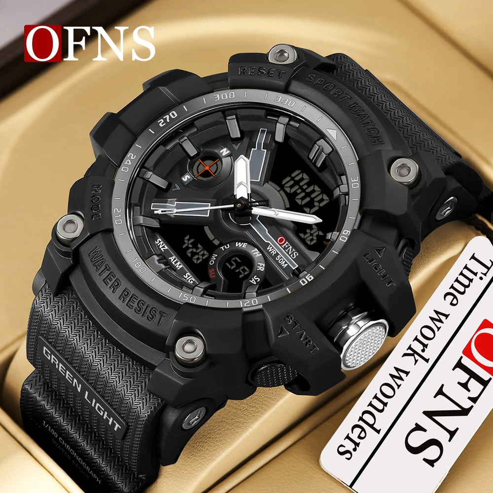 

OFNS 3179 New Sports Men's Watches 2024 Military Digital Watch Waterproof Wristwatch for Male Clock shock relogios masculino