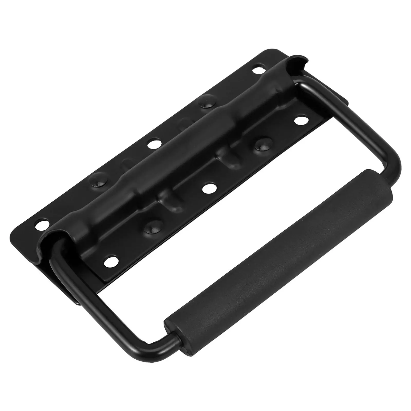 

1pcs Iron Spring Handle Black Luggage Spring Handle Folding Handle Tool Box Movable Ring Industrial Equipment Cabinet Speaker