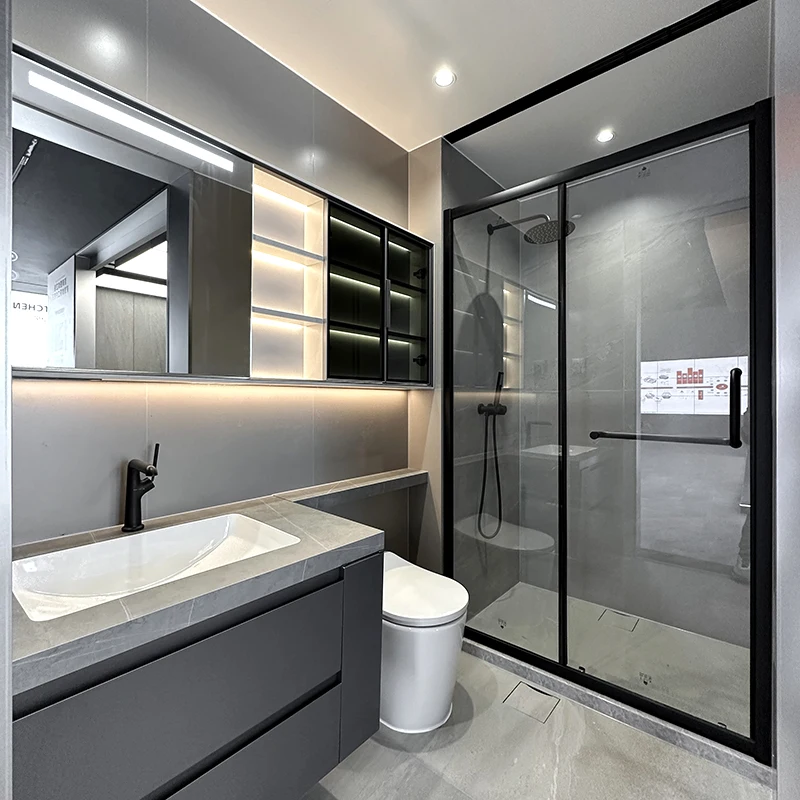 Full Set Prefab Bathroom System Ready to Install with Waterproof Wall Panels and High End Sanitary Ware Complete Solution