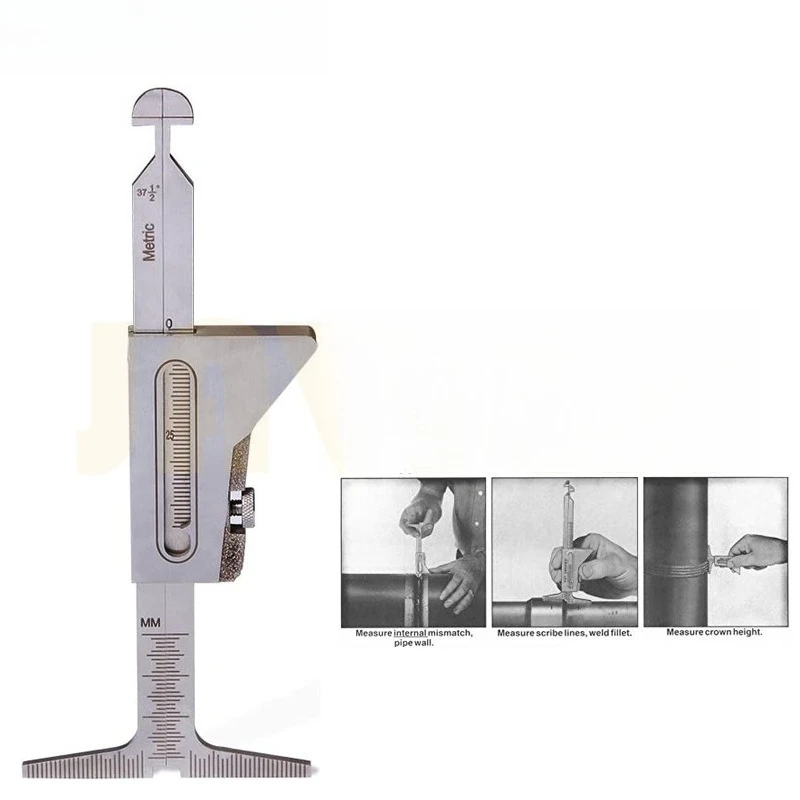 Stainless steel overall 1-15MM weld inspection ruler, small height/large height gauge
