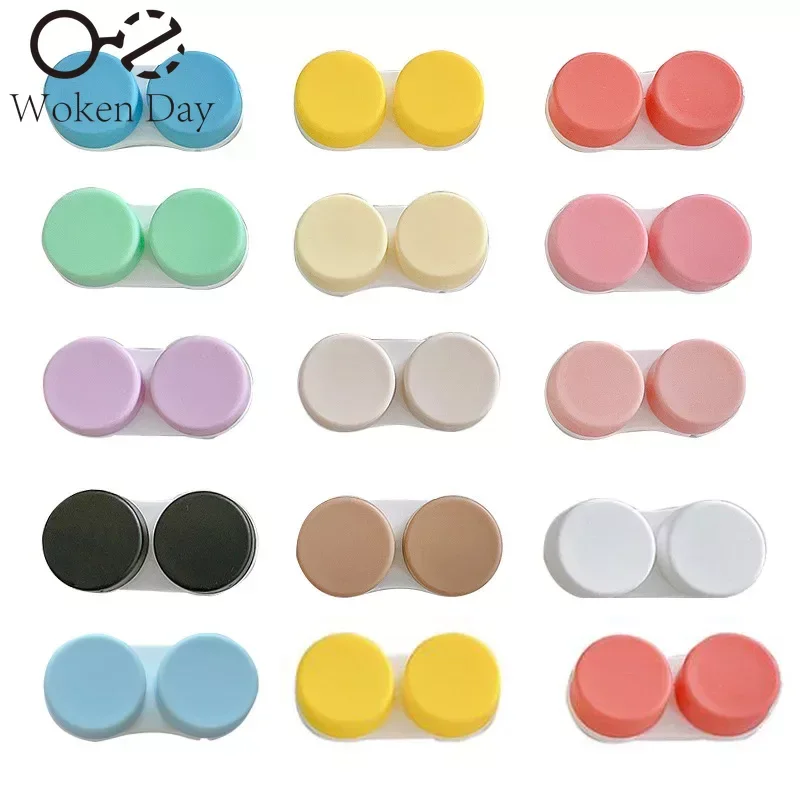 

1Pcs Contact Lens L+R Cases Storage Holder Case Soaking Container Travel Accessaries Lenses Box Contact Lenses Box for Eyes Care