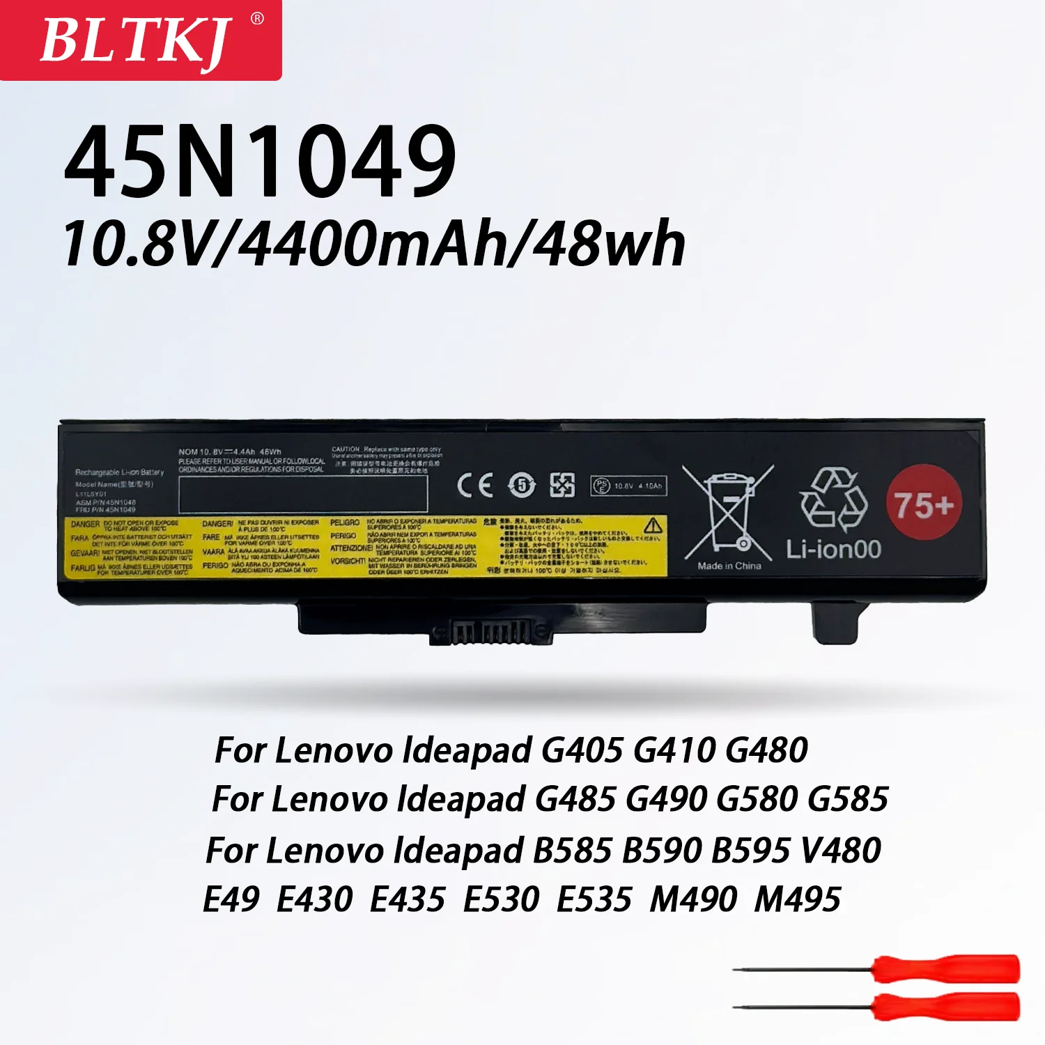 NEW L11L6Y01 Laptop Battery For Lenovo Ideapad G400 Y480 Z480 ThinkPad 75+ E430 E435 E530 E535 45N1048 45N1049