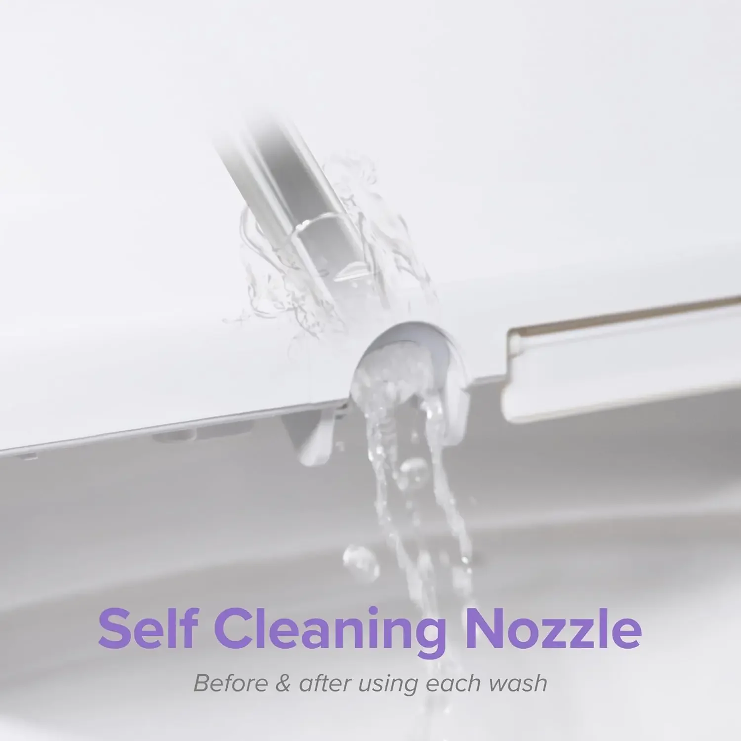 Assento de bidê elétrico para banheiros redondos e banheiros curvados franceses com controle remoto, luz noturna LED, aquecido