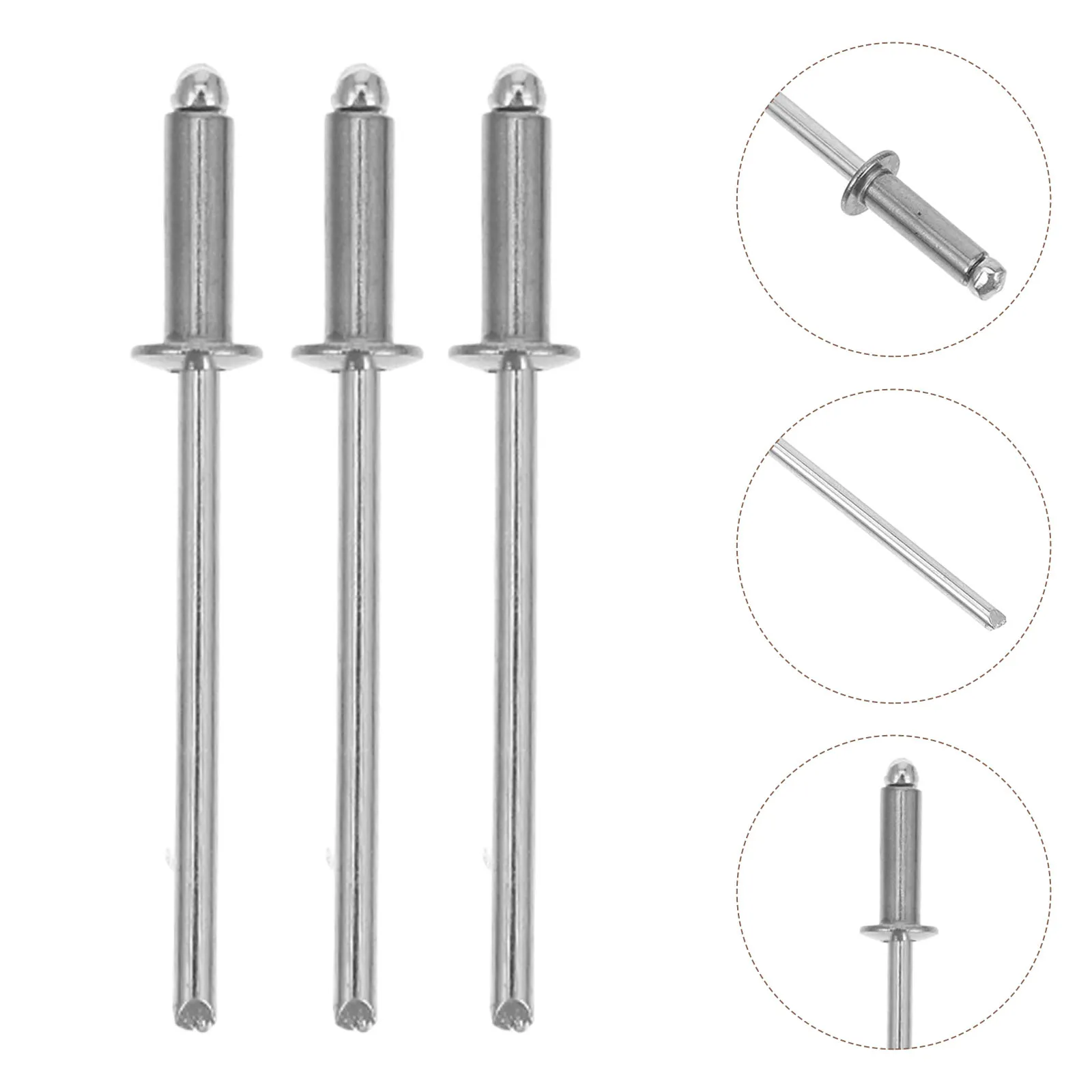 

Stainless Steel Blind Rivets Dome Head Open End For Metal Electrical Screws Long Pop Rivets Wall Plate Spacer Outlet Cover