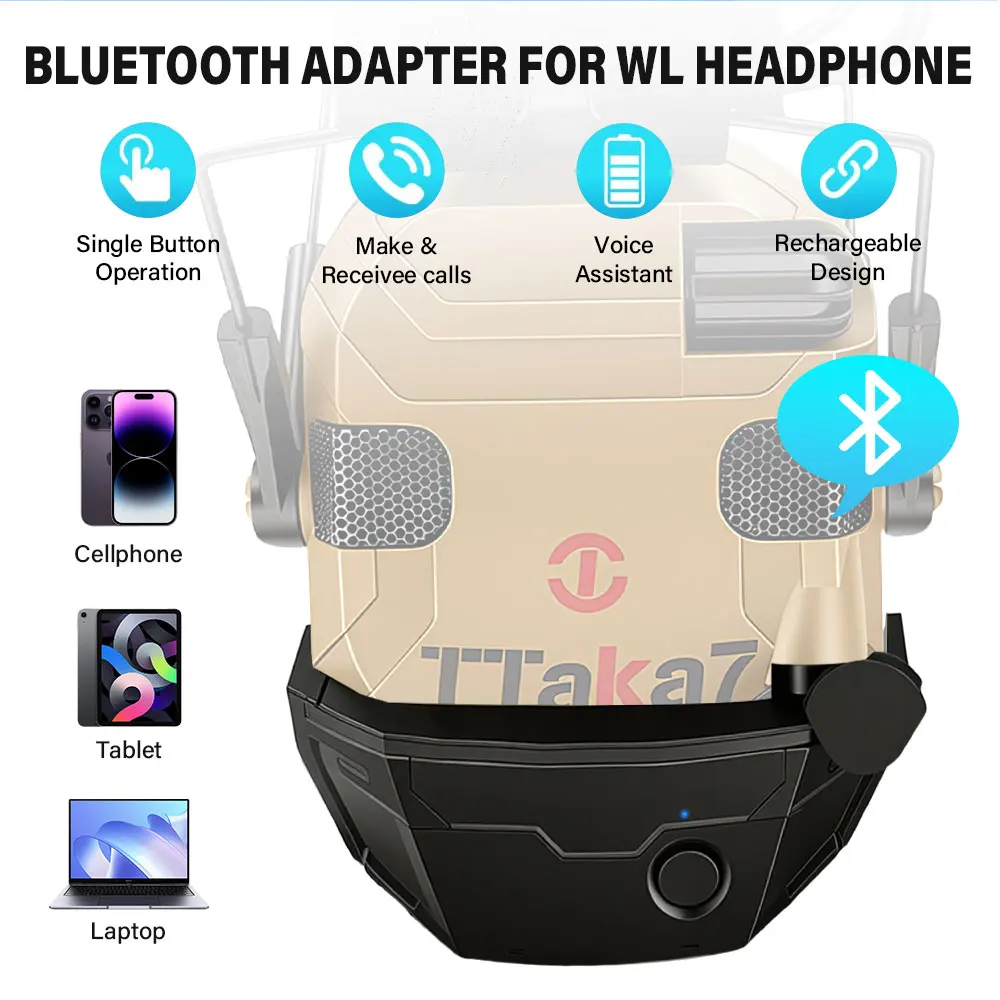 New Wireless Tactical Bluetooth Shooting Hearing Protector Active Anti-Noise Earmuff Professional Noise Reduction Headset