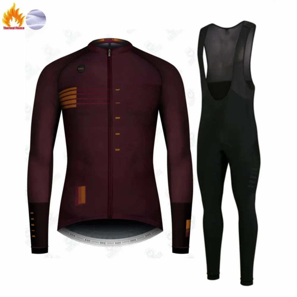 

New COBIK Winter Thermal Fleece Cycling Jersey Set Long Sleeve Bicycle Clothing MTB Bike Wear Maillot Ropa Ciclismo Cycling Suit