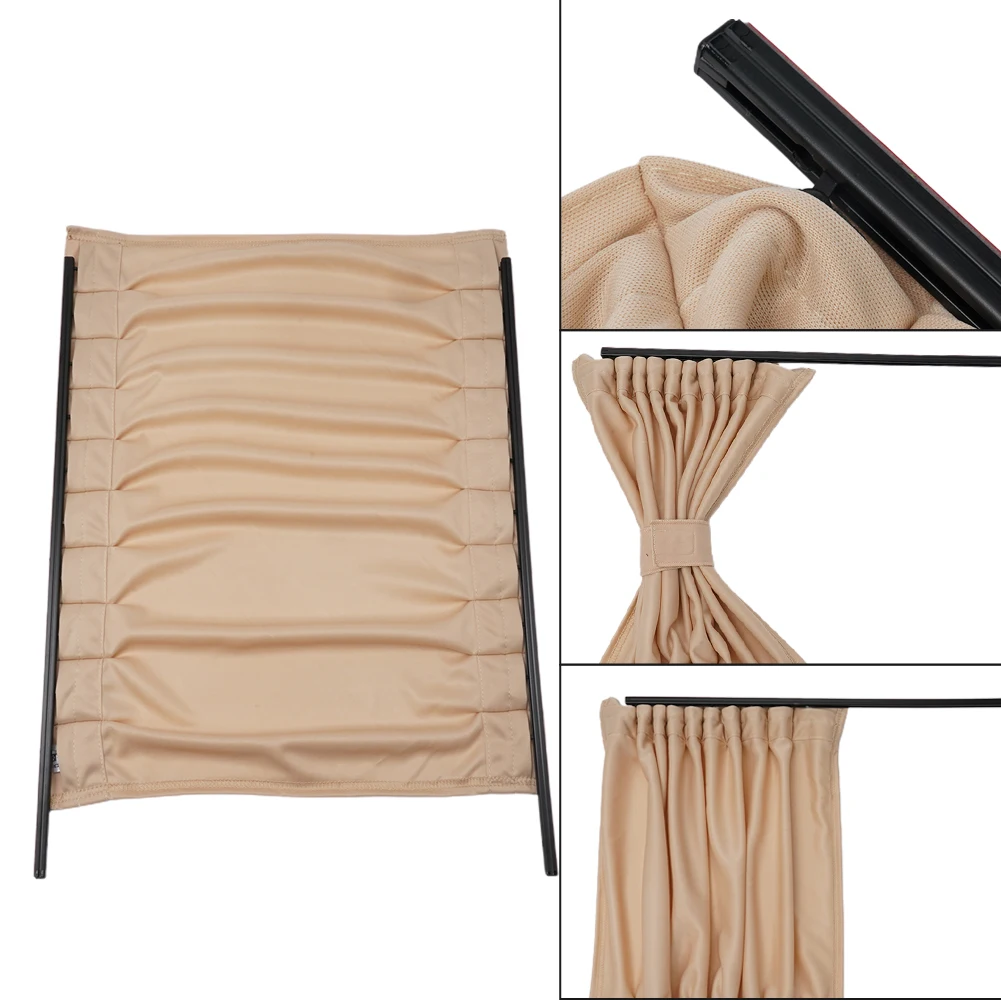 

2 шт. автомобильные шторы солнцезащитный козырек 50*39 см бежевый комплект аксессуаров фургон VIP стиль переднее/заднее окно анти-УФ горячая распродажа