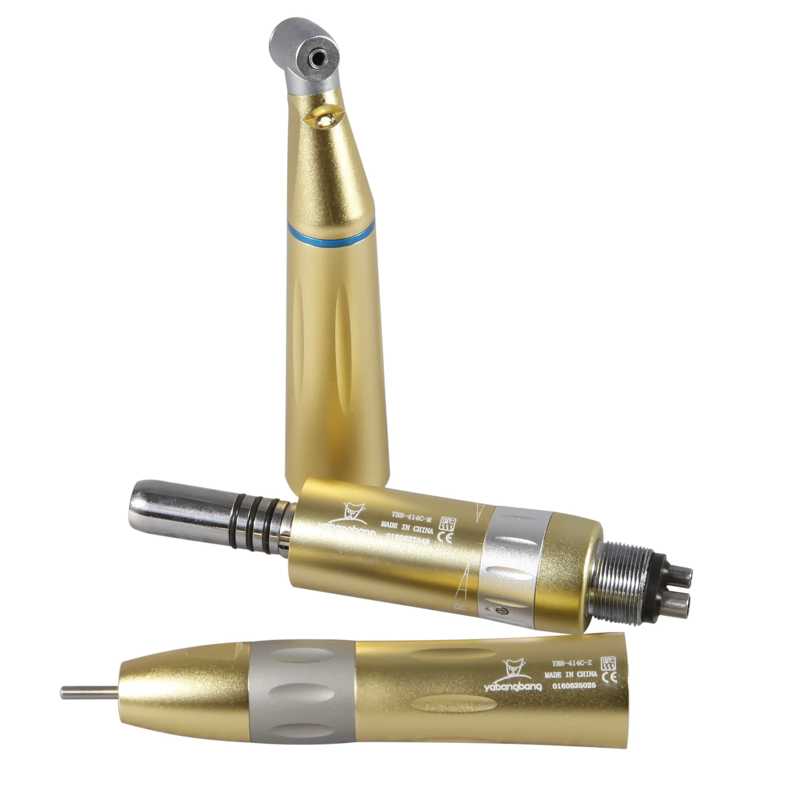 

Gold/Golden Dental LED Internal Water Low Speed Contra Angle/Straight/Air Motor Handpiece Kit 4H Fit NSK