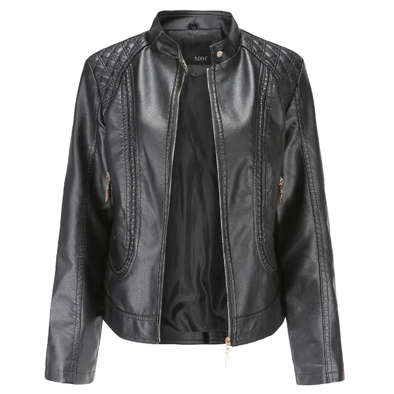 Chaqueta Lisa de manga larga con cremallera y cuello levantado elegante para mujer, abrigo con patrón tridimensional para mujer, S-3XL, abrigos y chaquetas nuevas