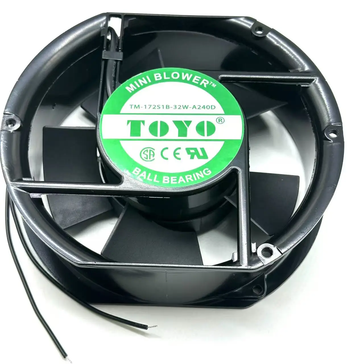 TOYO TM-172S1B-32W-A240D AC 220/240W 172x172x51mm Ventilador de refrigeración de servidor de 2 cables