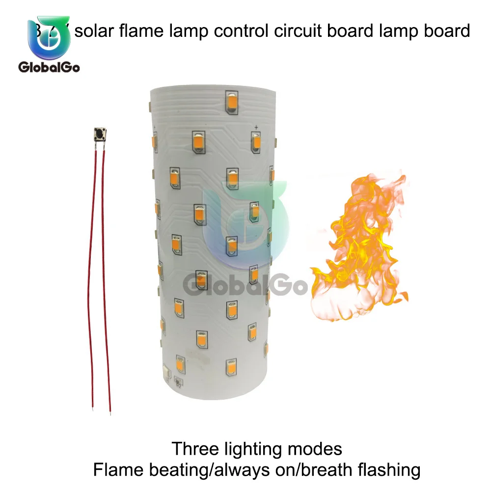 51pcs LED 3.7V Solar Torch Lamp Circuit Board Solar Flame Lamp Controller Simulation Solar Candle Lamp Lamp Board