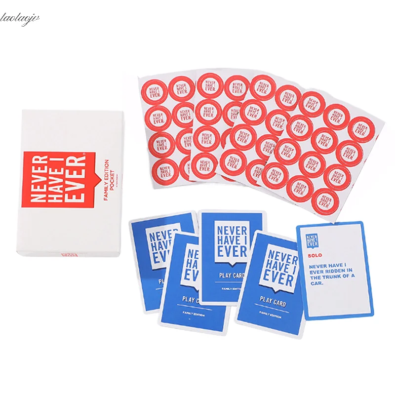 

Никогда я все равно карманное издание | Семейное издание Набор карточных игр Веселая семейная игра