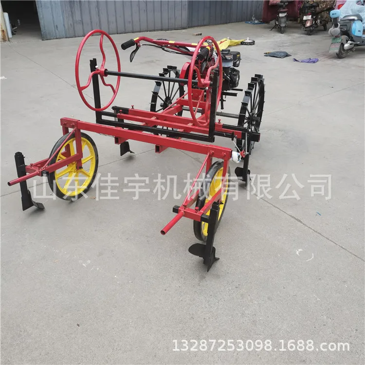 Adjustable width self-propelled laminating machine for medicinal herb planting, manual laminating machine