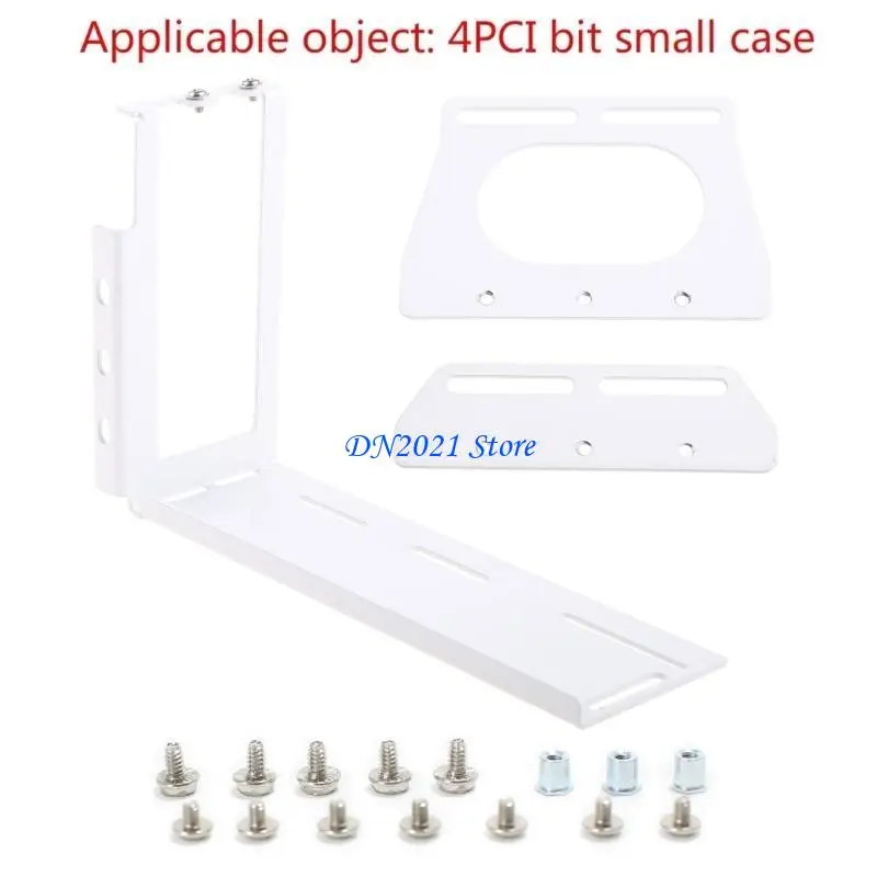 F3KE DIY Metal Graphics Cards Vertical Bracket Riser PCI for Express Stent Mount Stand Holder for PC for Case
