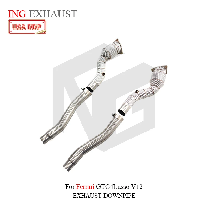 

ING Catalyzed Downpipe for Ferrari GTC4 Lusso V12 Header Engine Nozzler Customize Accessories Car Auto Exhaust System