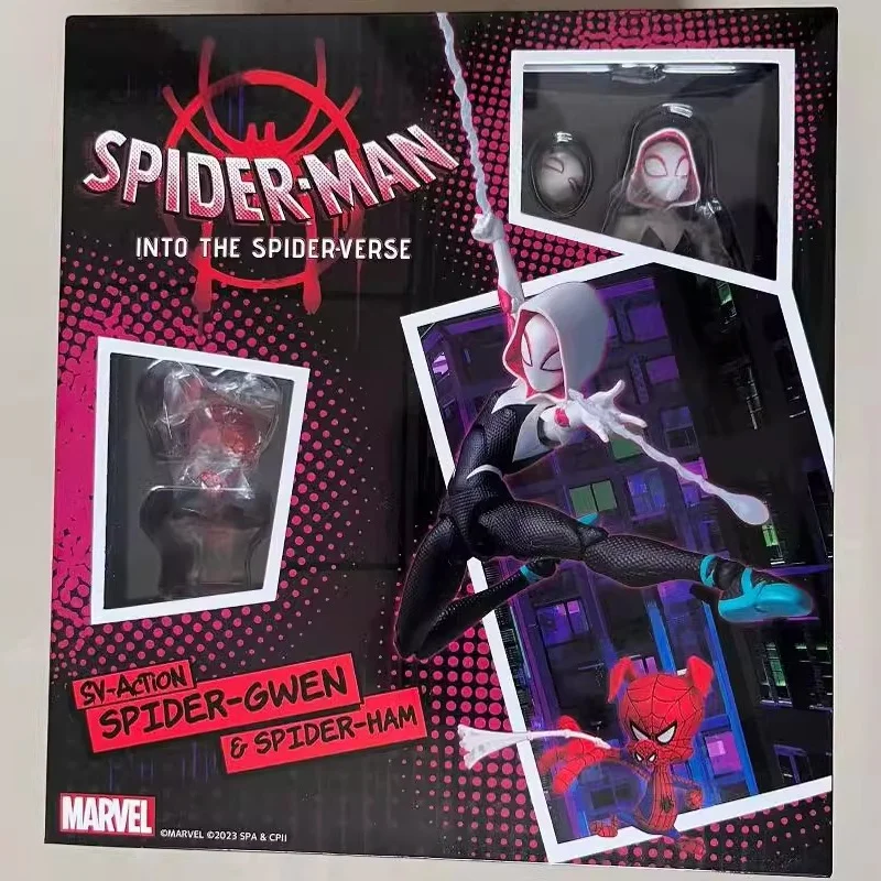 

New Marvel Spider-Man：Into The Spider-Verse Series Gwen Spider-Man Character Model Toys Desktop Ornament Holiday Gifts In Stock