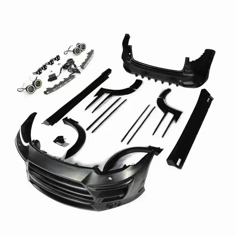 For 'Porsche Cayenne 958.1 HM Style Resin Primer Front Bumper Rear Bumper Side Skirts Rear Spoiler Wheel Arch Body Kit