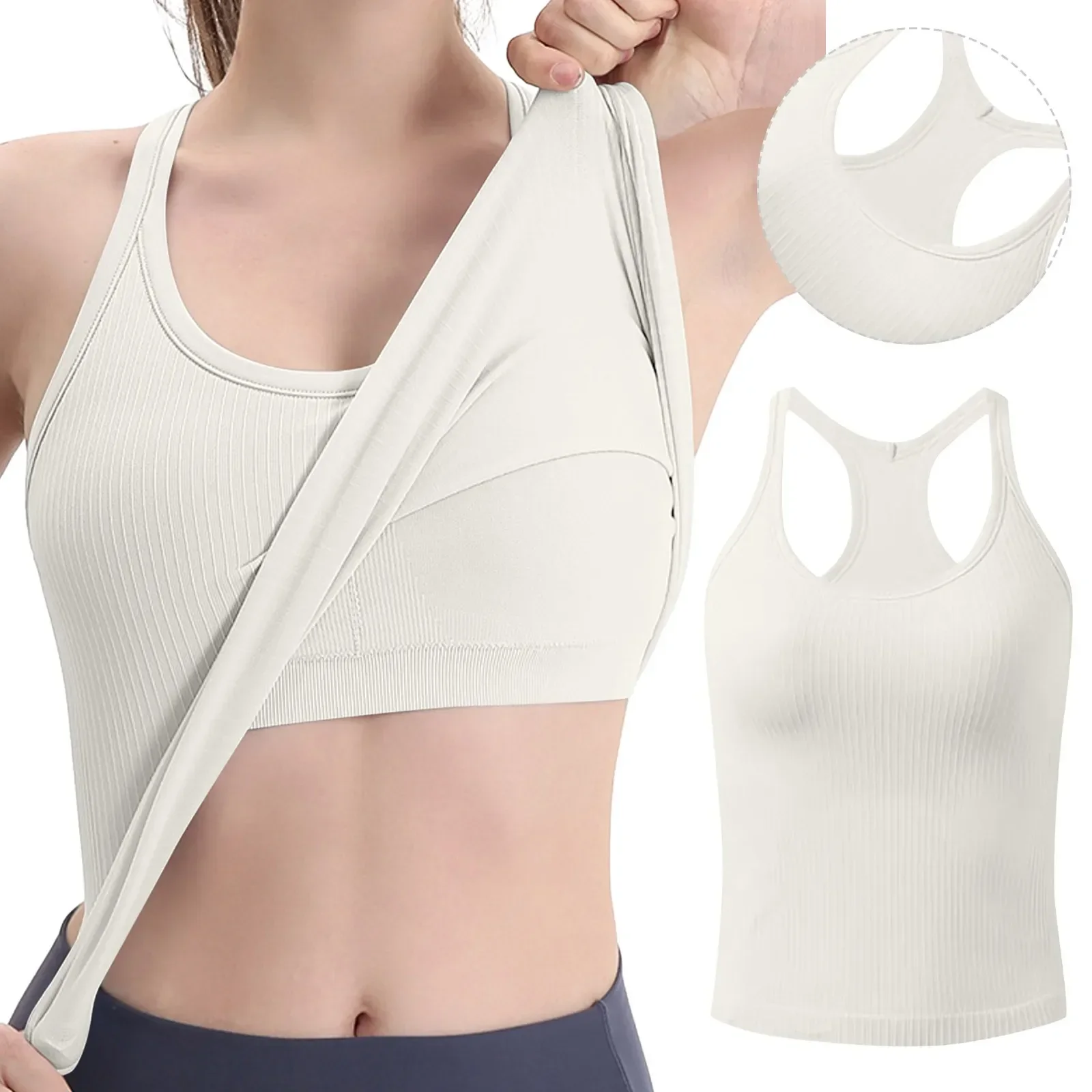 

Padded Bra Tank Top Women Modal Spaghetti Tanks Workout Short Racerback Tank Tops For Women With Built In Bra Ropa De Mujer