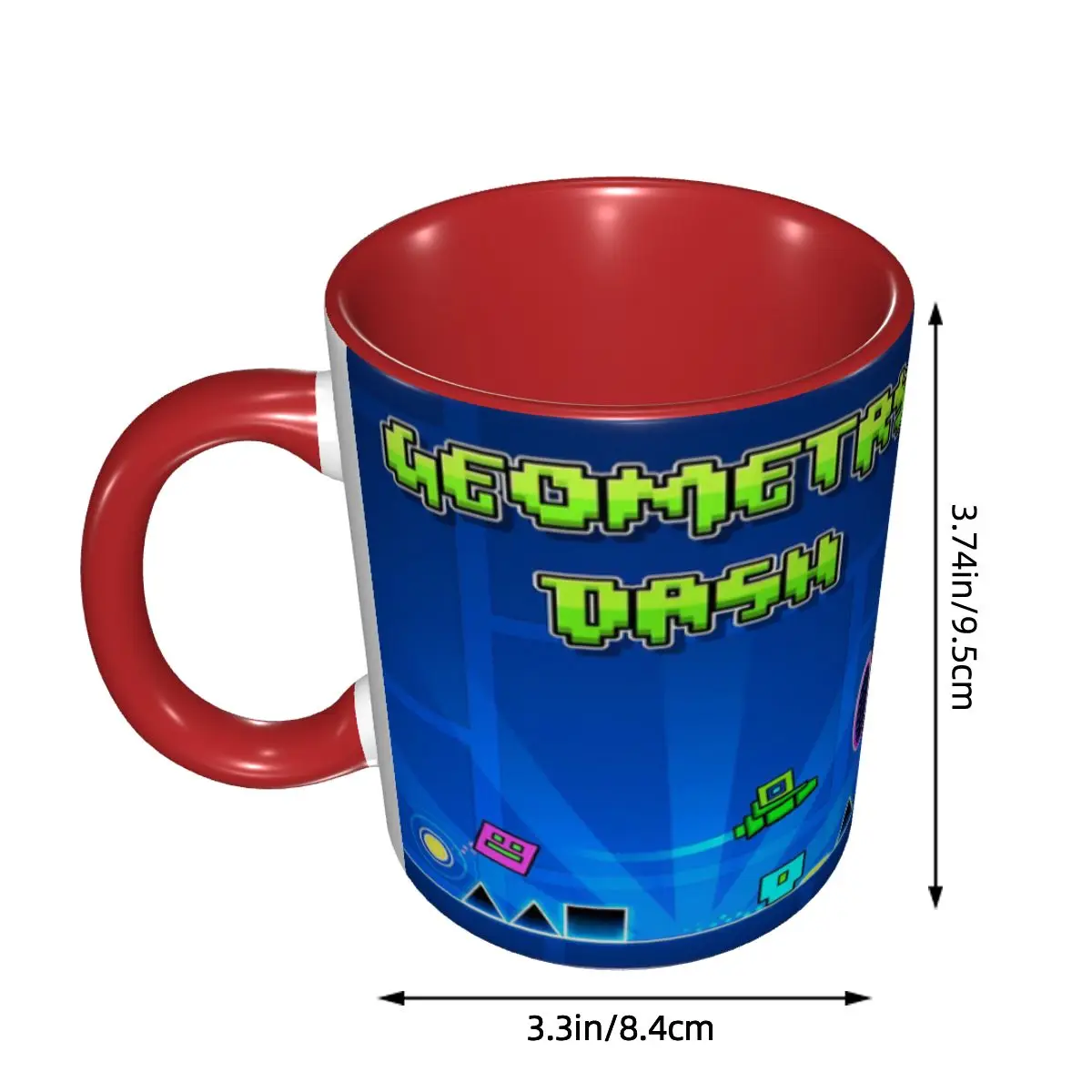 Video Game Geometry Dash Mug Funny Ceramic Coffee Cups Tea Mugs Milk Cup Drinkware Gifts for Woman Man