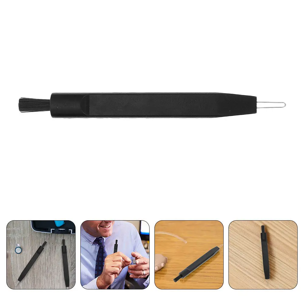 8Pcs Hearing Aid Cleaning Brush Set U Shaped Hook and Mini Scrub Brush for Hard to Reach Areas Sound Amplification