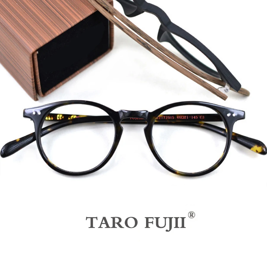 Men's Spectacle Frame Women Glasses Clear Lens Brand Designer Female Vintage Acetate Frame Eyeglasses