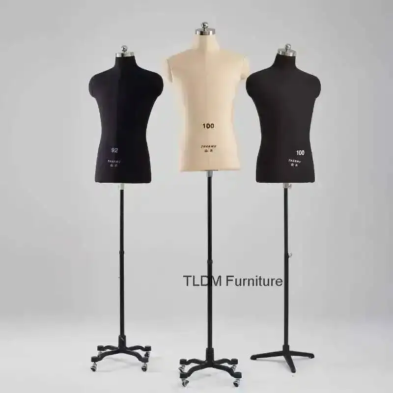 

Base Mannequin with Legs Three-dimensional Sewing Mannequins Clothing Design Model with Metal Male Can Half-length Be Pined i