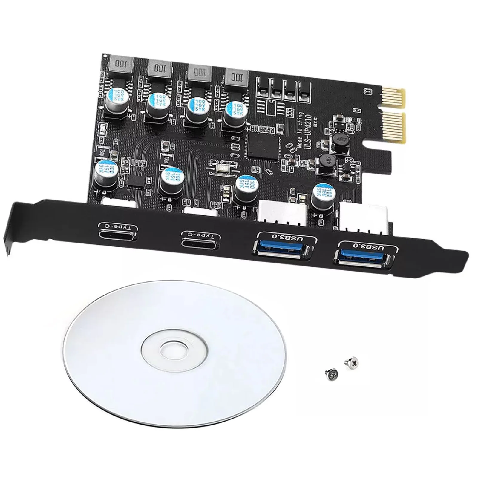 PCI Express Card 2Port USBA/ USBC 5Gbps USB3.2 Gen1 USB PCIE Card Expansion Add on Card Adapter for Windows For MacOS For Linux