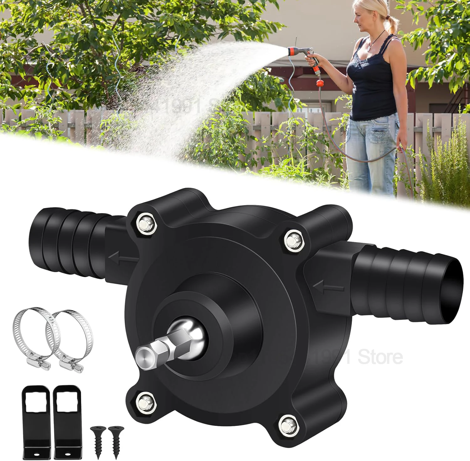 

Electric Drill Pump Diesel Oil Fluid Water Pump Portable Mini Hand Self-priming Liquid Transfer Pumps for Home Garden Outdoor