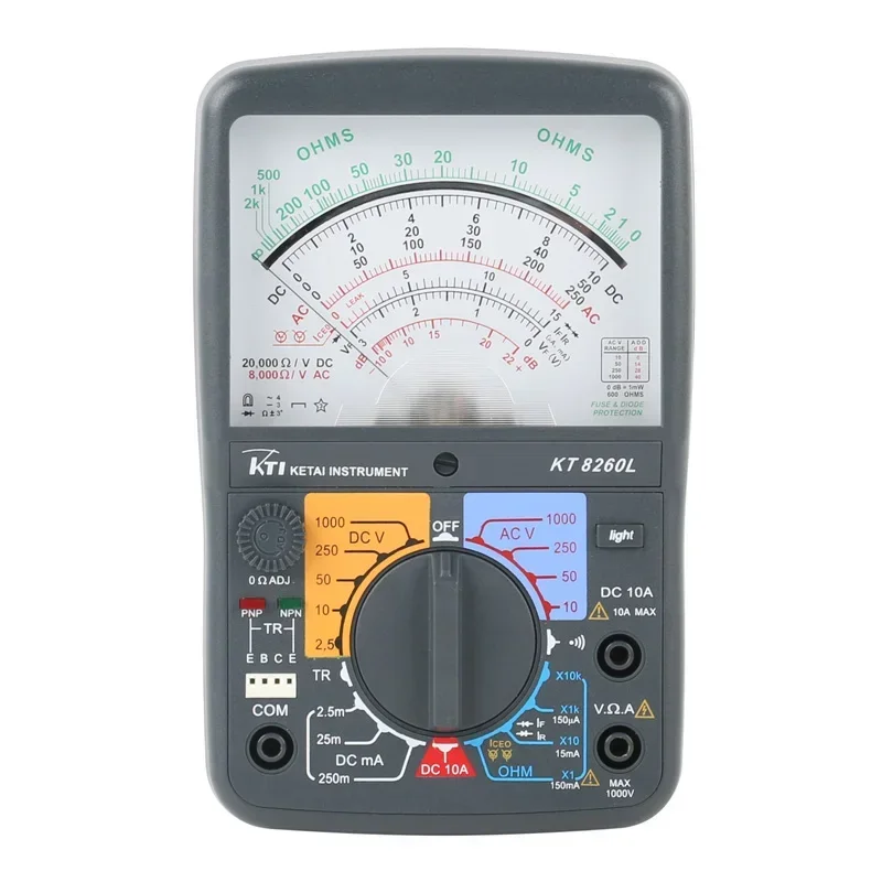 KT8260L1000V Pointer Voltmeter KT7244L Precision 500V Electrician Multimeter 10A  Ammeter 20mO Resistance Meter