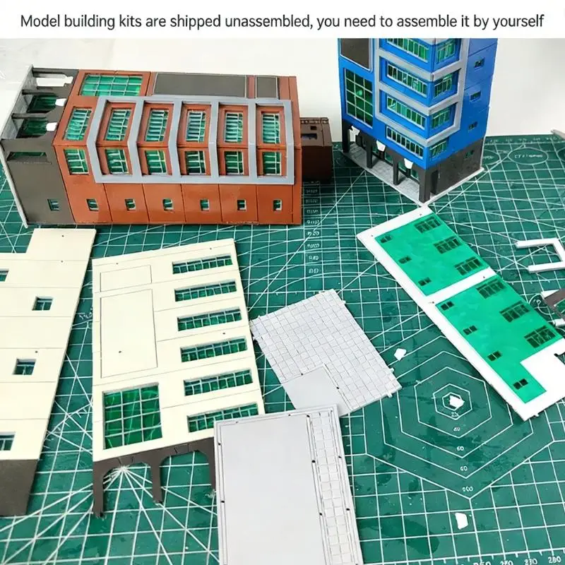 Outland Model 1/150 Scale Train Railway Miniature Building Shopping Center Dioramas for Educational Playfully Learning