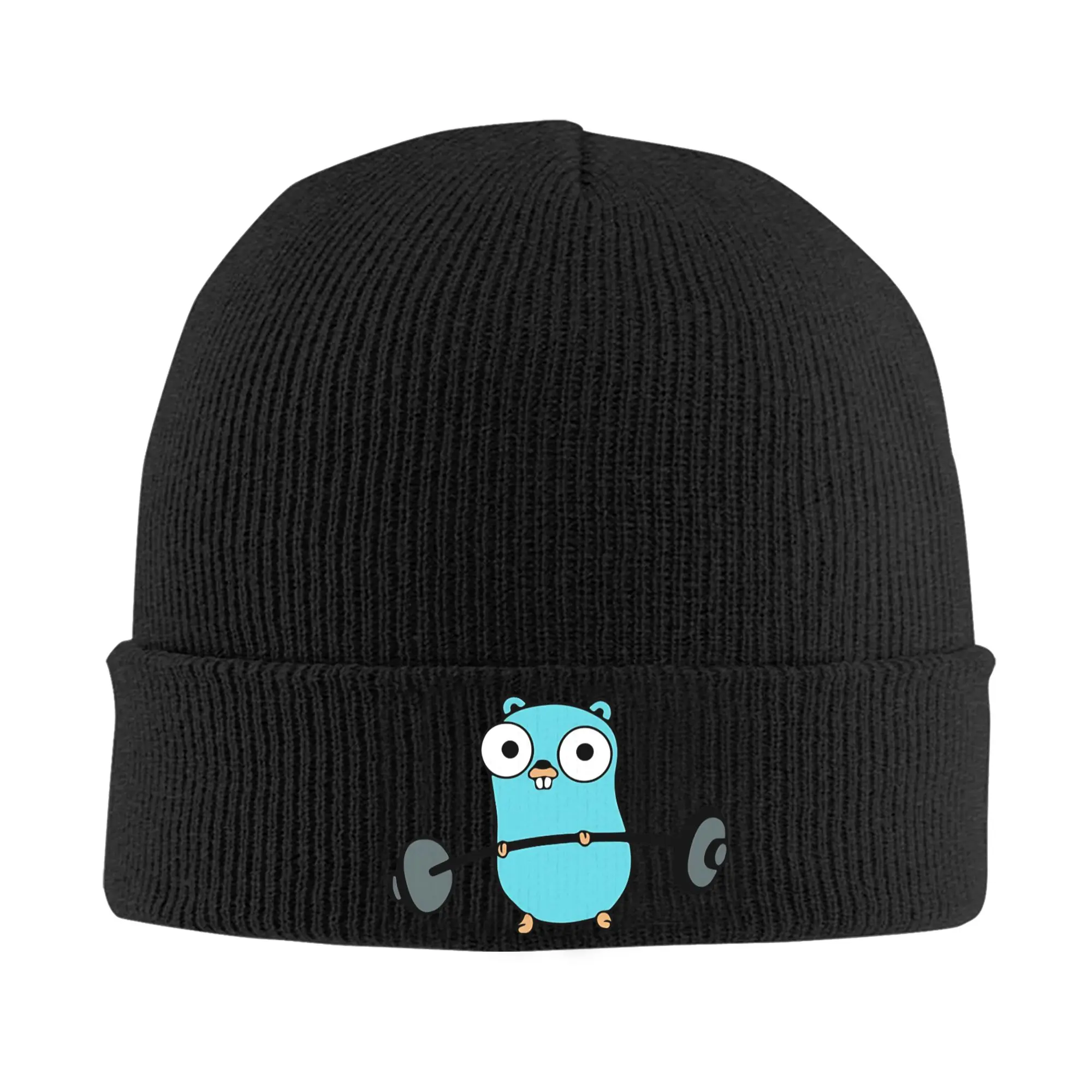 Golang Gopher  Go Workout  Beanie For Unisex  Warm Winter Bonnet Hats