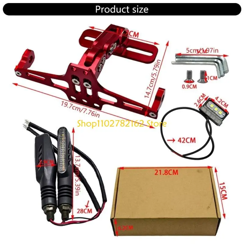 

547b высокая видимость держателя номерного знака мотоцикла, интегрированная с сигналом поворота и светодиодными фонарями для и