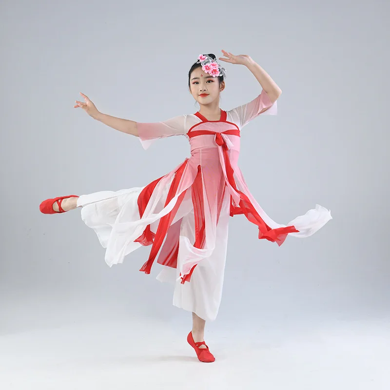 

Ancient Han Costumes Performance Costumes Practicing Martial Arts Children's Classical Dance Performance Costumes Elegant Chines